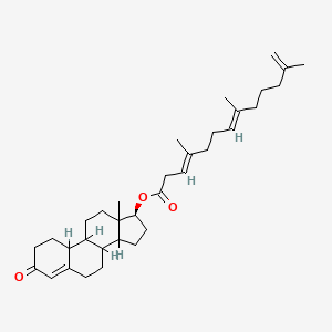 molecular formula C34H50O3 B1237653 19-Nortestosterone homofarnesate CAS No. 38911-59-0