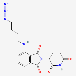 molecular formula C17H18N6O4 B12376546 Pomalidomide 4'-alkylC4-azide 