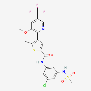 molecular formula C20H17ClF3N3O4S2 B12376586 Dhx9-IN-7 