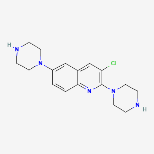 molecular formula C17H22ClN5 B12376597 3-Chloro-2,6-di(piperazin-1-yl)quinoline 