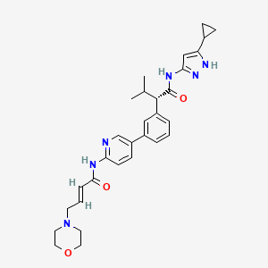 molecular formula C30H36N6O3 B12376602 Tacaciclib CAS No. 2768774-66-7