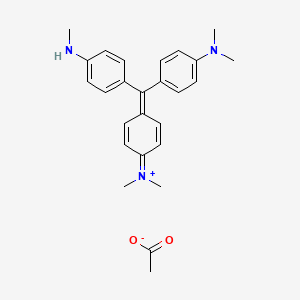 (4-((4-(Dimethylamino)phenyl)(4-(methylamino)phenyl)methylene)cyclohexa-2,5-dien-1-ylidene)dimethylammonium acetate