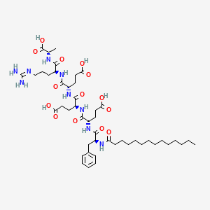 molecular formula C47H75N9O14 B12376664 myristoyl-Phe-Glu-Glu-Glu-Arg-Ala-OH 