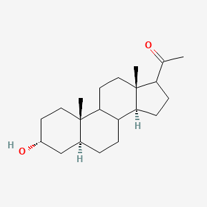 molecular formula C21H34O2 B1237667 1-[(3R,5S,10S,13S,14S)-3-羟基-10,13-二甲基-2,3,4,5,6,7,8,9,11,12,14,15,16,17-十四氢-1H-环戊[a]菲并蒽-17-基]乙酮 