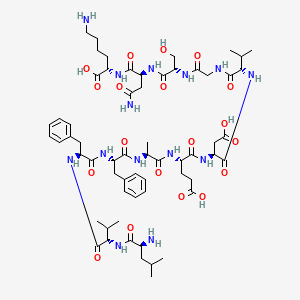 molecular formula C61H92N14O19 B12376697 H2N-Leu-Val-Phe-Phe-Ala-Glu-Asp-Val-Gly-Ser-Asn-Lys-OH 