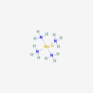 molecular formula AuH12N4+3 B1237670 四氨合金(III) 