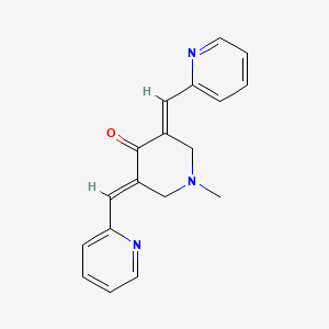 molecular formula C18H17N3O B12376751 1-Methyl-3,5-bis-pyridin-2-ylmethylene-piperidin-4-one 