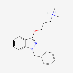 molecular formula C19H24N3O+ B1237676 3-[(1-苄基-1H-吲唑-3-基)氧基]-N,N-二甲基丙-1-胺 
