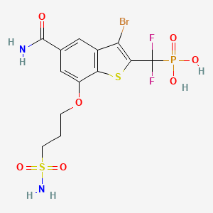 molecular formula C13H14BrF2N2O7PS2 B12376768 Anticancer agent 142 