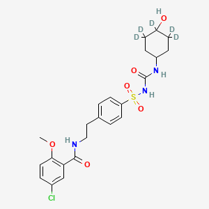 molecular formula C23H28ClN3O6S B12376783 4-trans-Hydroxy glibenclamide-d5 