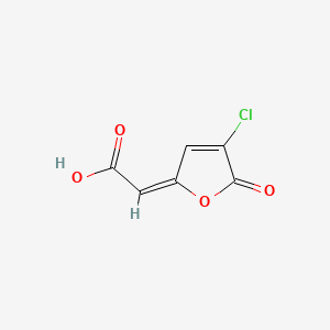 molecular formula C6H3ClO4 B1237679 顺式-2-氯-4-羧基亚甲基丁-2-烯-1,4-内酯 CAS No. 18529-78-7