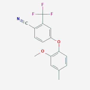 4-(2-Methoxy-4-methylphenoxy)-2-(trifluoromethyl)benzonitrile