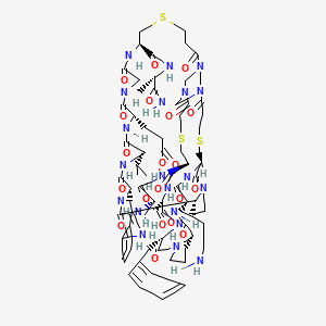 molecular formula C78H112N20O20S3 B12376857 Antimicrobial agent-28 