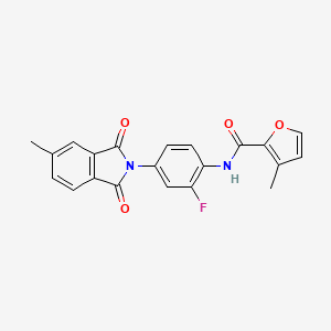 N-[2-fluoro-4-(5-methyl-1,3-dioxoisoindol-2-yl)phenyl]-3-methylfuran-2-carboxamide