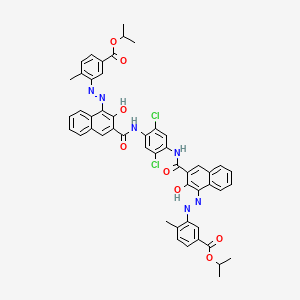 molecular formula C50H42Cl2N6O8 B12376905 Benzoic acid, 3,3'-[(2,5-dichloro-1,4-phenylene)bis[iminocarbonyl(2-hydroxy-3,1-naphthalenediyl)azo]]bis[4-methyl-, bis(1-methylethyl) ester CAS No. 71566-54-6