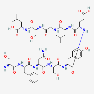 molecular formula C50H73N11O18 B12376923 H-Ser-Phe-Asn-Ser-Tyr-Glu-Leu-Gly-Ser-Leu-OH 