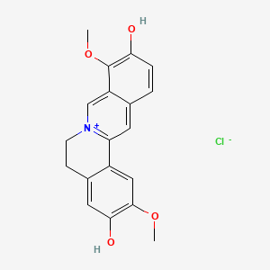 Dibenzo(a,g)quinolizinium, 5,6-dihydro-3,10-dihydroxy-2,9-dimethoxy-,chloride