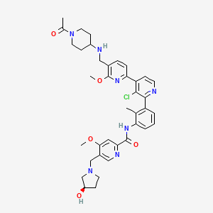 N-[3-[4-[5-[[(1-acetylpiperidin-4-yl)amino]methyl]-6-methoxypyridin-2-yl]-3-chloropyridin-2-yl]-2-methylphenyl]-5-[[(3R)-3-hydroxypyrrolidin-1-yl]methyl]-4-methoxypyridine-2-carboxamide