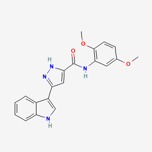 molecular formula C20H18N4O3 B12377004 Tubulin polymerization-IN-45 