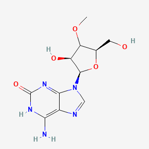 molecular formula C11H15N5O5 B12377006 6-amino-9-[(2R,3S,5R)-3-hydroxy-5-(hydroxymethyl)-4-methoxyoxolan-2-yl]-1H-purin-2-one 