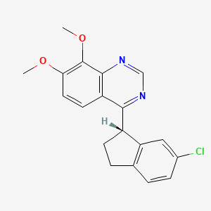 4-[(1S)-6-chloro-2,3-dihydro-1H-inden-1-yl]-7,8-dimethoxyquinazoline