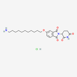 molecular formula C24H34ClN3O5 B12377058 Thalidomide-5-O-C11-NH2 (hydrochloride) 