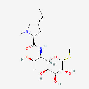 molecular formula C17H32N2O6S B12377064 (2S,4R)-4-ethyl-N-[(1R,2R)-2-hydroxy-1-[(2S,3R,4S,5R,6R)-3,4,5-trihydroxy-6-methylsulfanyloxan-2-yl]propyl]-1-methylpyrrolidine-2-carboxamide 