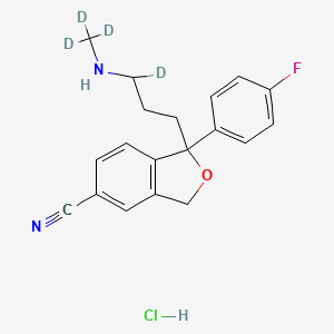 molecular formula C19H20ClFN2O B12377078 Desmethylcitalopram-d4 (hydrochloride) 