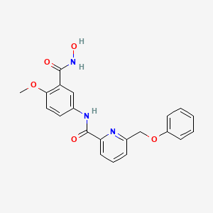 molecular formula C21H19N3O5 B12377089 N-[3-(hydroxycarbamoyl)-4-methoxyphenyl]-6-(phenoxymethyl)pyridine-2-carboxamide 