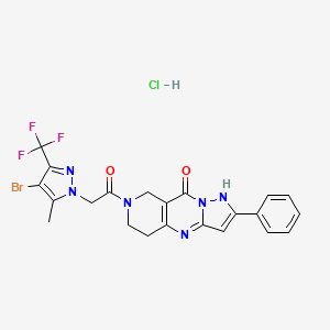 molecular formula C22H19BrClF3N6O2 B12377090 PAT1inh-B01 (hydrochloride) 