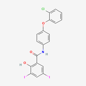 molecular formula C19H12ClI2NO3 B12377105 OvCHT1-IN-1 