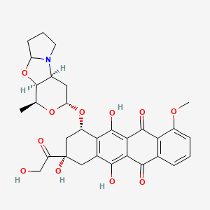 (7S,9S)-6,9,11-trihydroxy-9-(2-hydroxyacetyl)-4-methoxy-7-[[(1S,8S,9S,11R)-9-methyl-7,10-dioxa-2-azatricyclo[6.4.0.02,6]dodecan-11-yl]oxy]-8,10-dihydro-7H-tetracene-5,12-dione