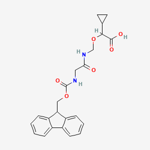 molecular formula C23H24N2O6 B12377180 Fmoc-Gly-NH-CH2-O-Cyclopropane-CH2COOH 