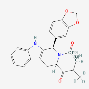 molecular formula C23H20N2O4 B12377211 Tadalafil-13C2,d3 