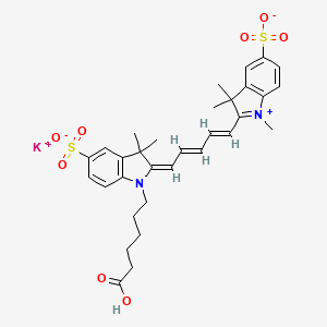 molecular formula C32H37KN2O8S2 B12377217 Sulfo-Cy5 carboxylic acid (potassium) 