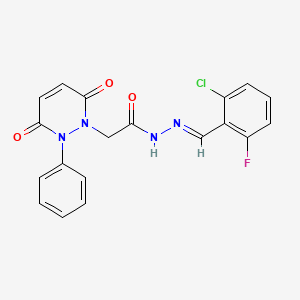 molecular formula C19H14ClFN4O3 B12377231 Pde5-IN-12 