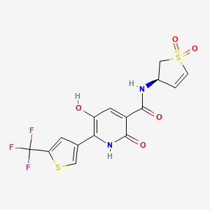 molecular formula C15H11F3N2O5S2 B12377237 WRN inhibitor 2 