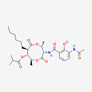 molecular formula C28H40N2O9 B12377243 Antimycin A2c 