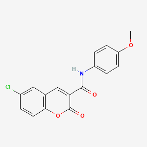 6-chloro-N-(4-methoxyphenyl)-2-oxochromene-3-carboxamide