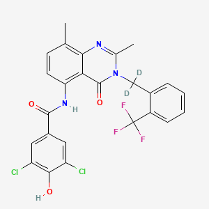 molecular formula C25H18Cl2F3N3O3 B12377263 HSD17B13-IN-80-d2 