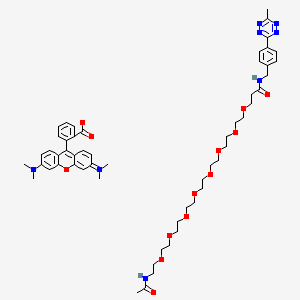 molecular formula C55H72N8O13 B12377302 TAMRA-PEG8-Me-Tet 