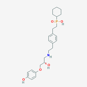 molecular formula C25H36NO5P B12377350 cyclohexyl-[2-[4-[2-[[(2S)-2-hydroxy-3-(4-hydroxyphenoxy)propyl]amino]ethyl]phenyl]ethyl]phosphinic acid 