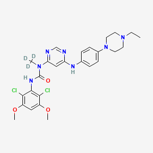 molecular formula C26H31Cl2N7O3 B12377363 Infigratinib-d3 