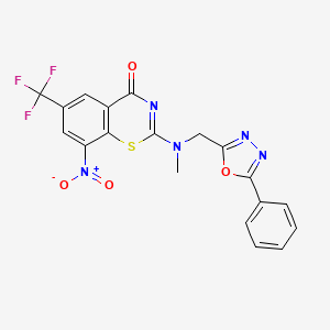 molecular formula C19H12F3N5O4S B12377364 DprE1-IN-8 