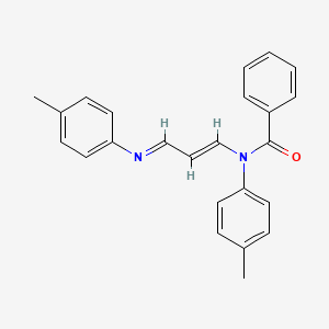 molecular formula C24H22N2O B1237739 N-(4-Methylphenyl)-N-(3-((4-methylphenyl)imino)-1-propenyl)benzamide CAS No. 78486-46-1