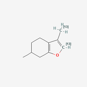 molecular formula C10H14O B12377409 Menthofuran-13C2 