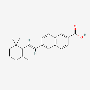 molecular formula C22H24O2 B1237743 6-(2-(2,6,6-Trimethyl-1-cyclohexen-1-yl)ethen-1-yl)-2-naphthalenecarboxylic acid CAS No. 86471-13-8