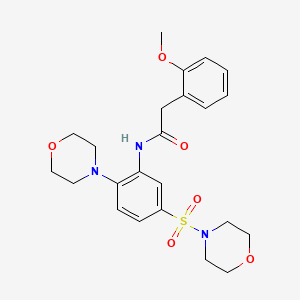 molecular formula C23H29N3O6S B12377431 2-(2-Methoxyphenyl)-N-(2-morpholino-5-(morpholinosulfonyl)phenyl)acetamide 