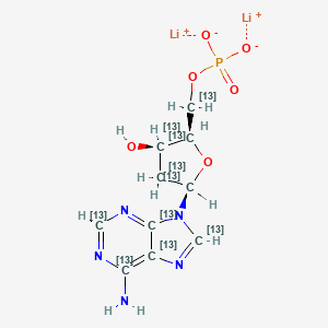 2'-Deoxyadenosine-5'-monophosphate-13C10 (dilithium)