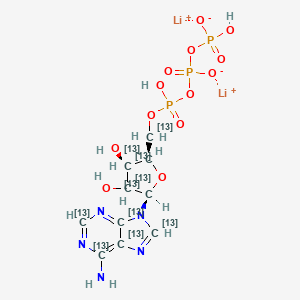 molecular formula C10H14Li2N5O13P3 B12377487 ATP-13C10 (dilithium) 